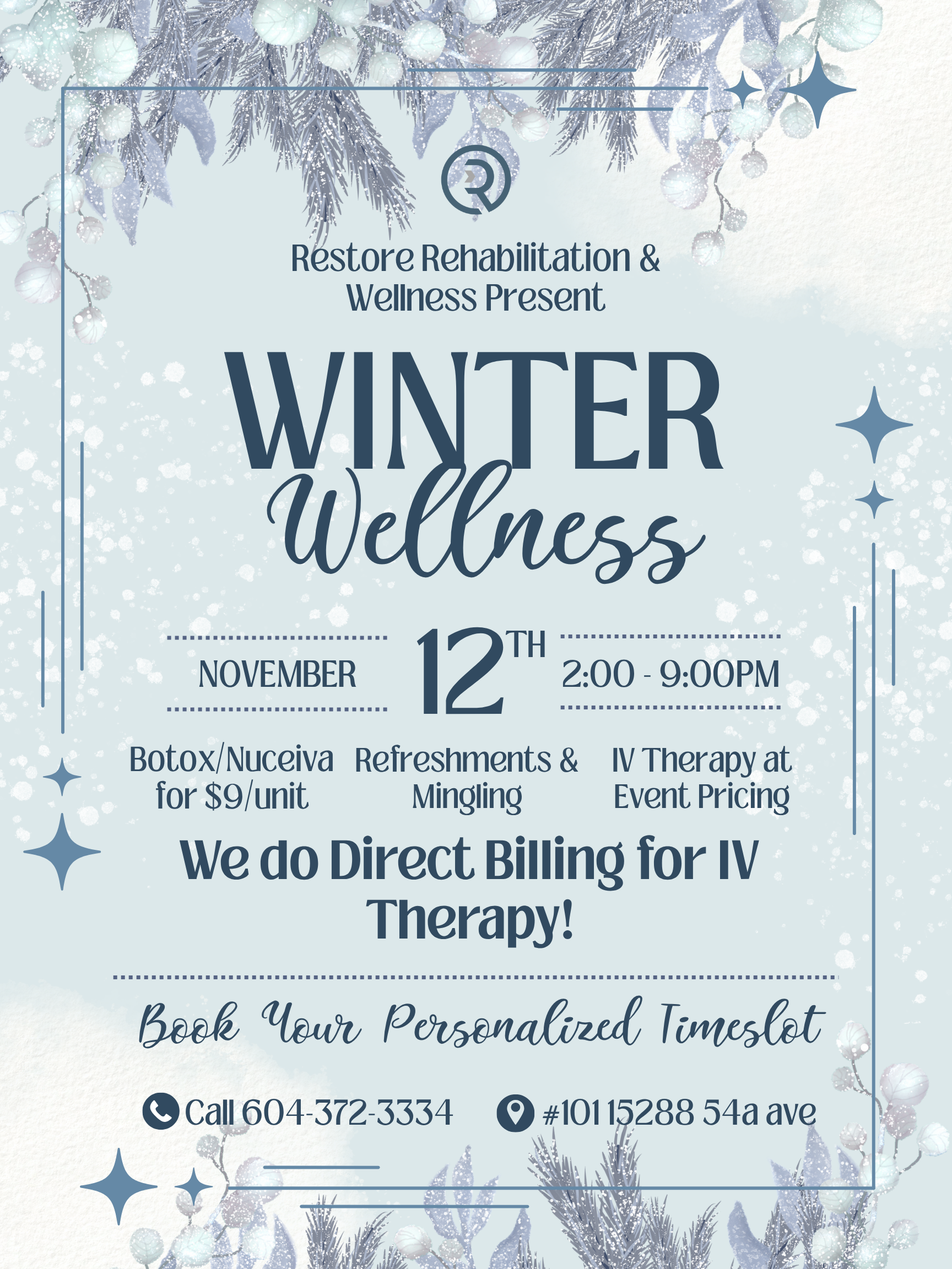 restore rehab & wellness winter wellness promo